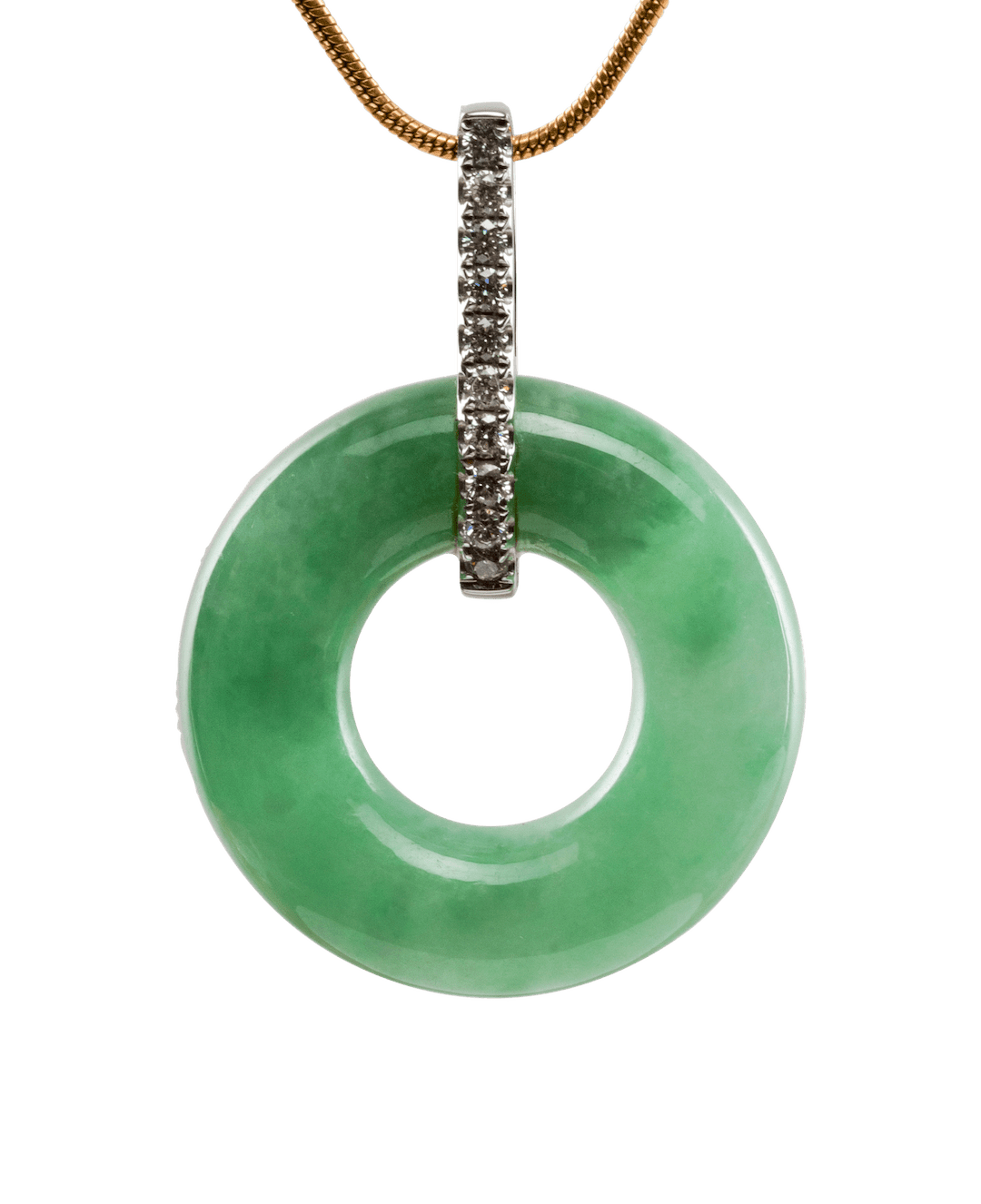 Jadeite Donut Diamond Pendant - Yukimoto