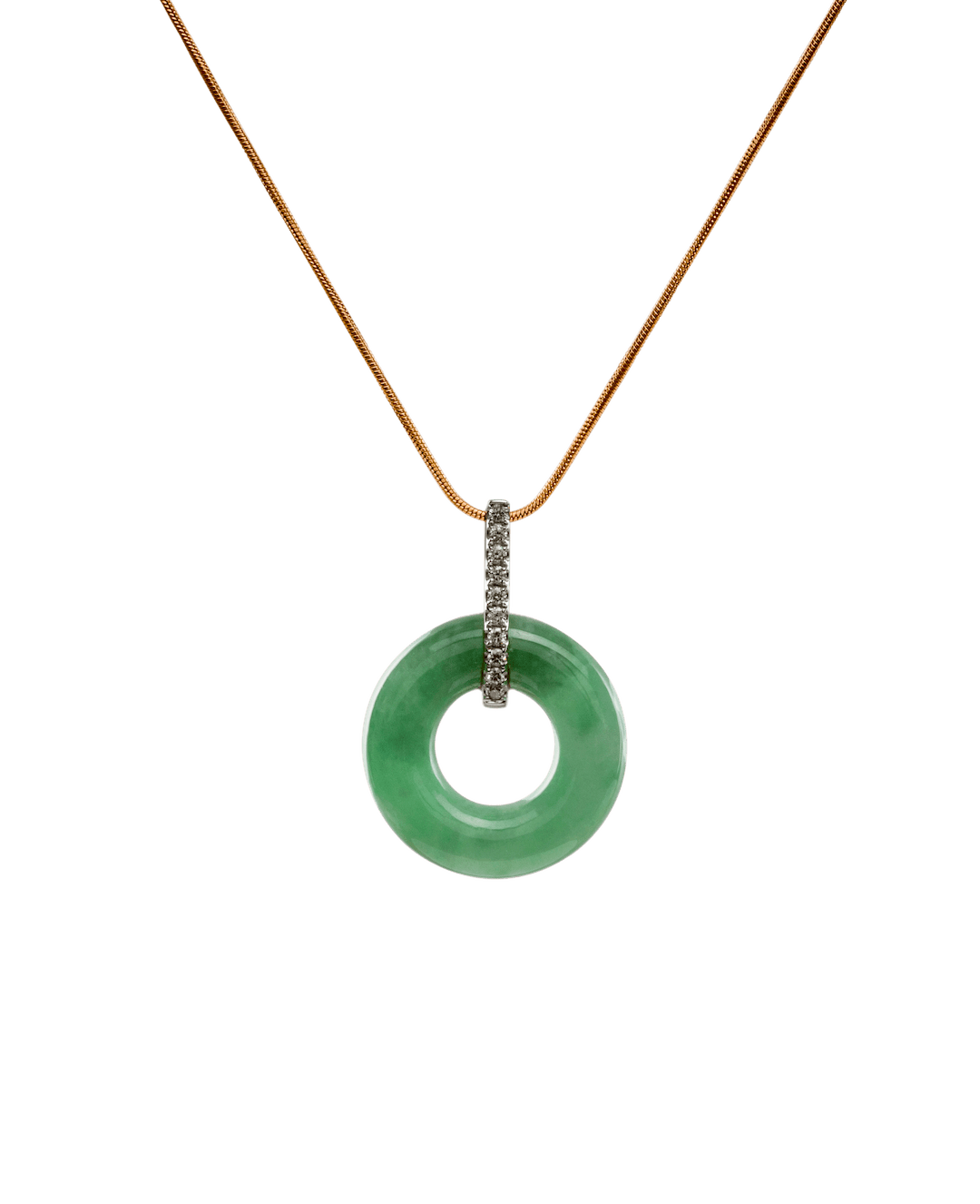 Jadeite Donut Diamond Pendant - Yukimoto