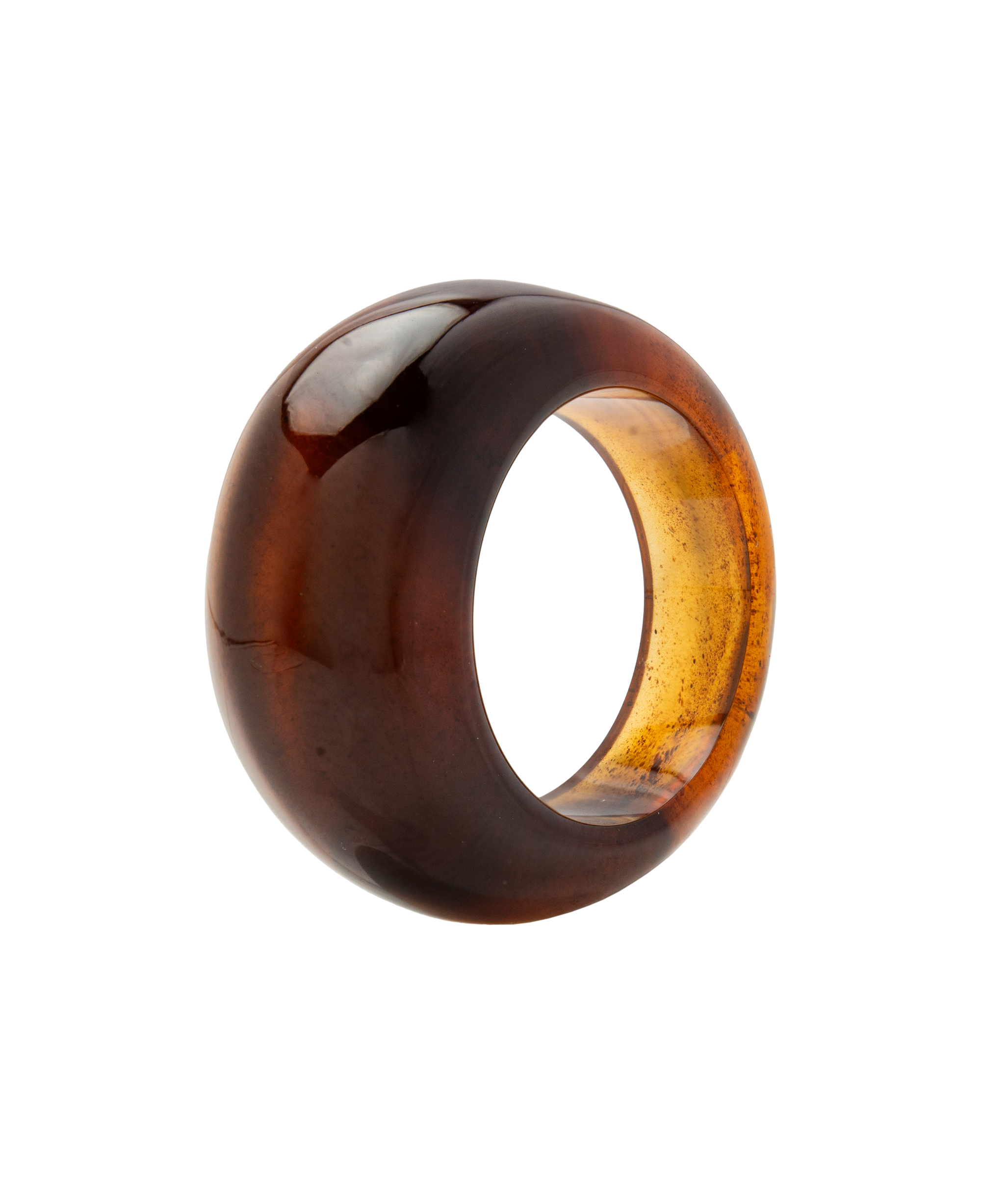 Burmese Amber Bun Ring – Handmade in Malaysia