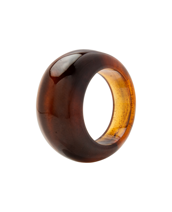 Burmese Amber Bun Ring – Handmade in Malaysia