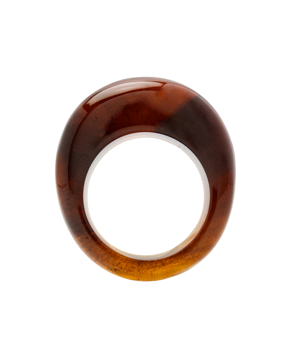 Burmese Amber Bun Ring – Handmade in Malaysia