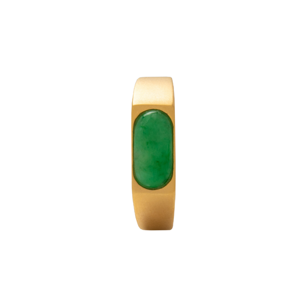 Jadeite Open Shank Ring 18K