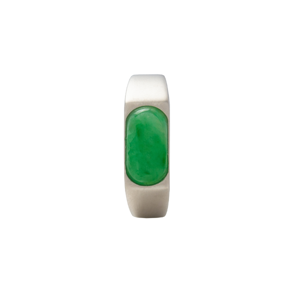 Jadeite Open Shank Ring 18K