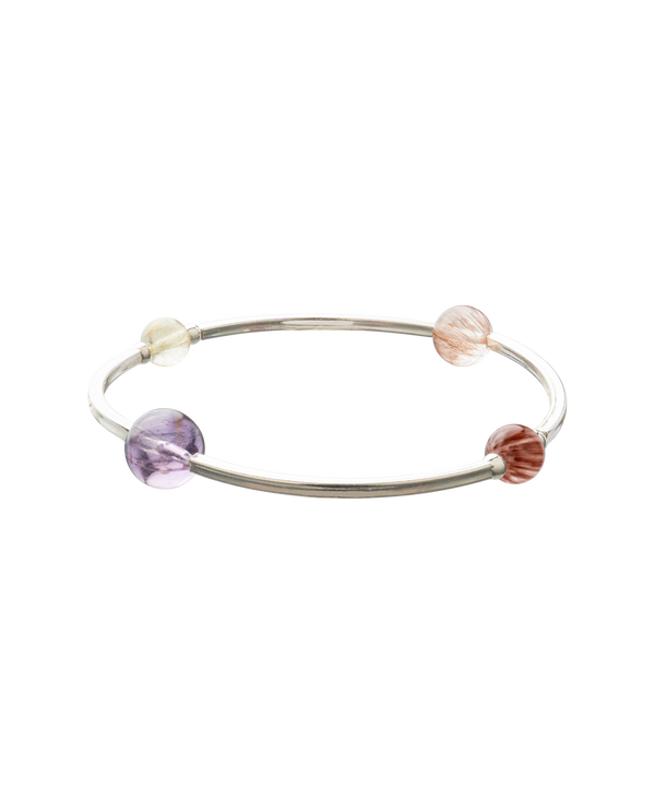 4Play Bangle featuring colorful gemstones and sterling silver design.