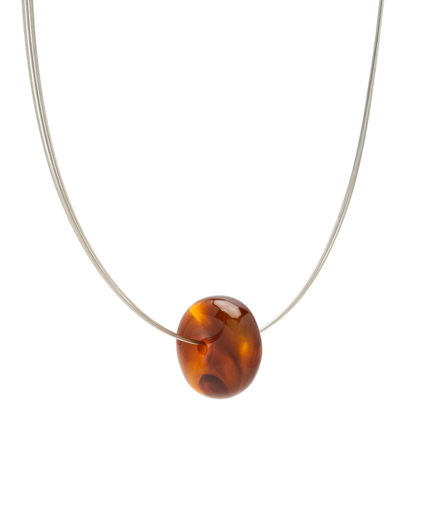 Burmese Amber Donut Necklace