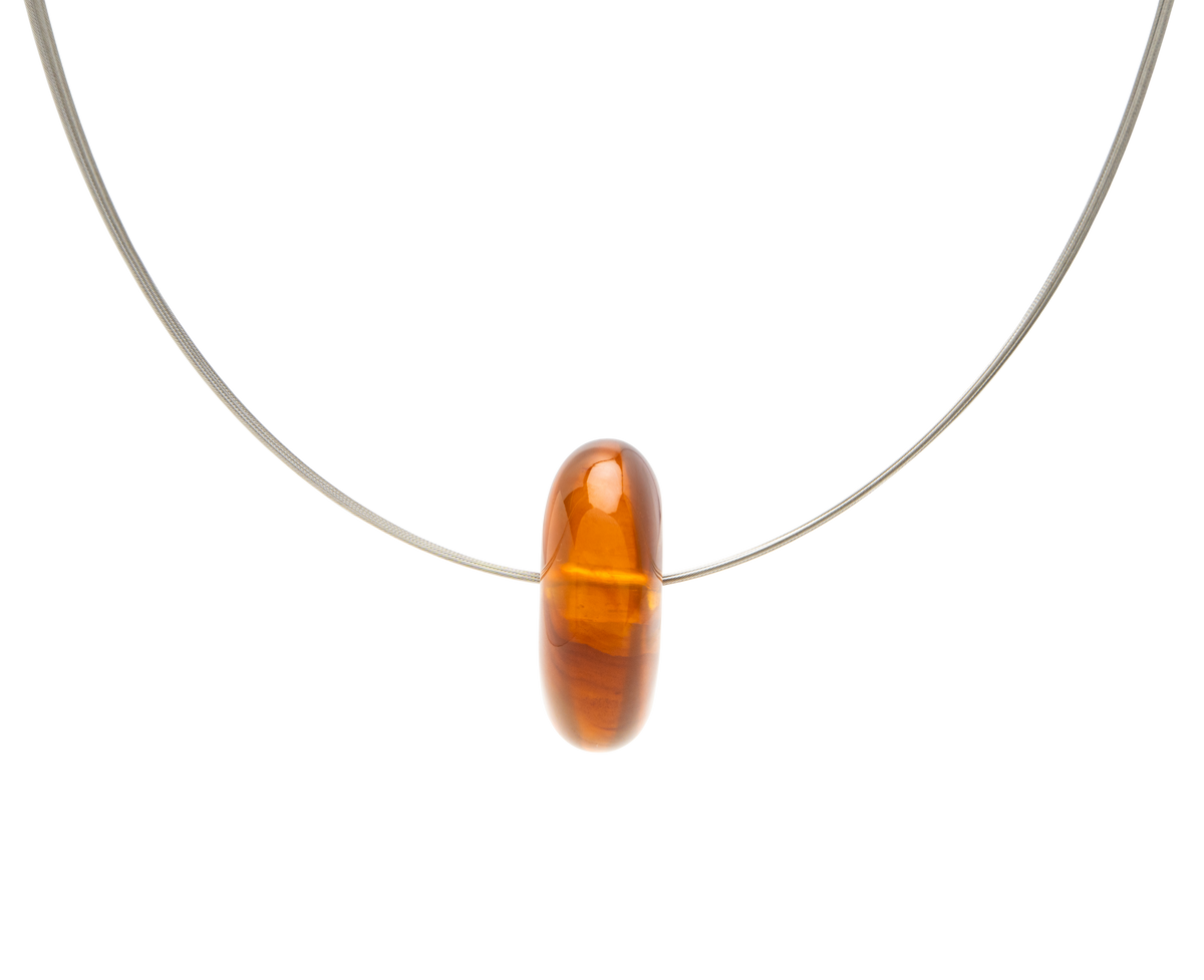 Burmese Amber Donut Necklace