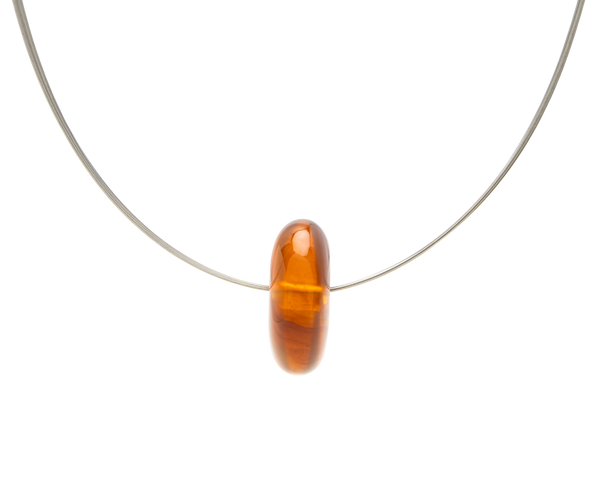 Burmese Amber Donut Necklace