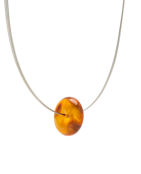 Burmese Amber Donut Necklace