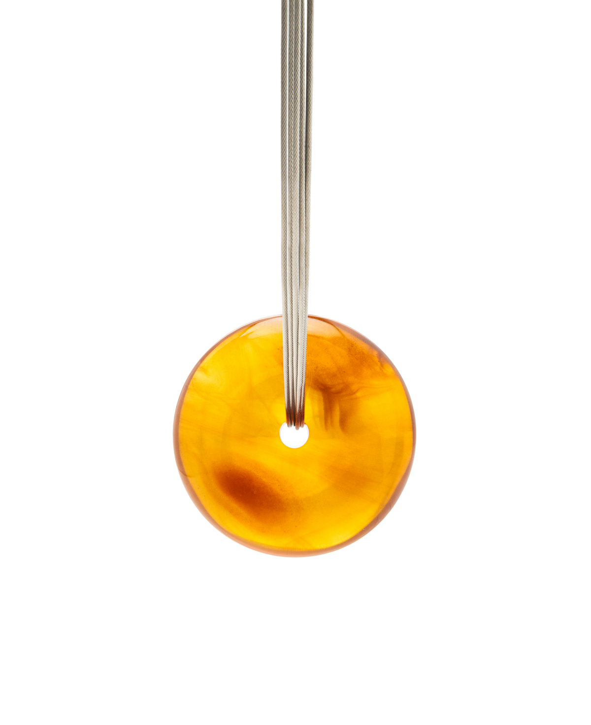 Burmese Amber Donut Necklace