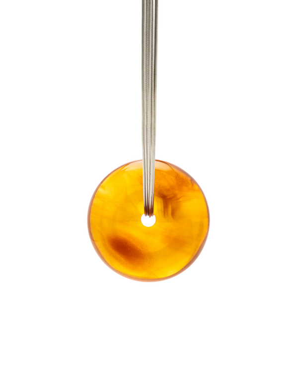 Burmese Amber Donut Necklace