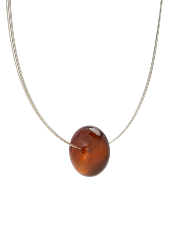 Burmese Amber Donut Necklace