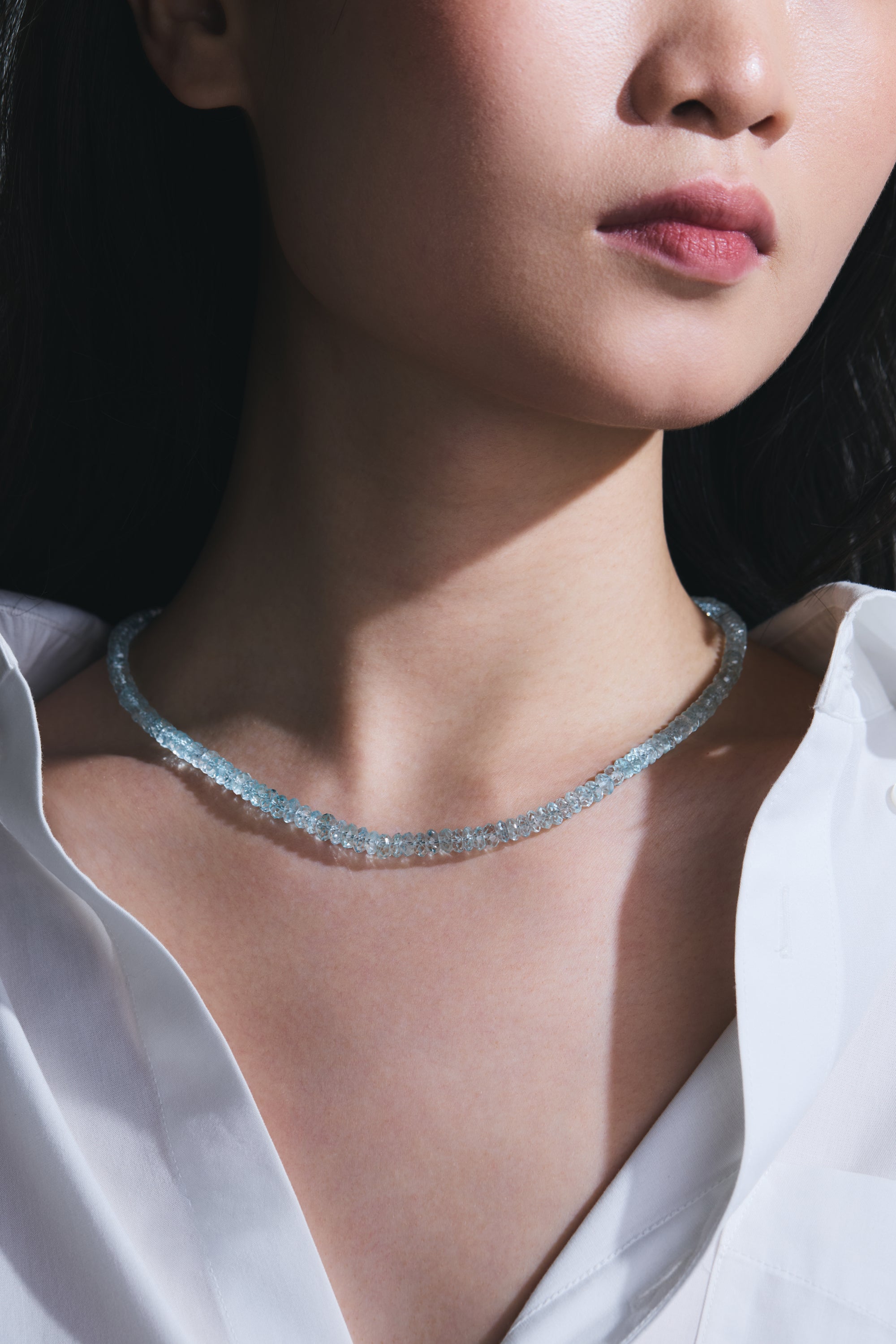 Aqua Mist Aquamarine Necklace