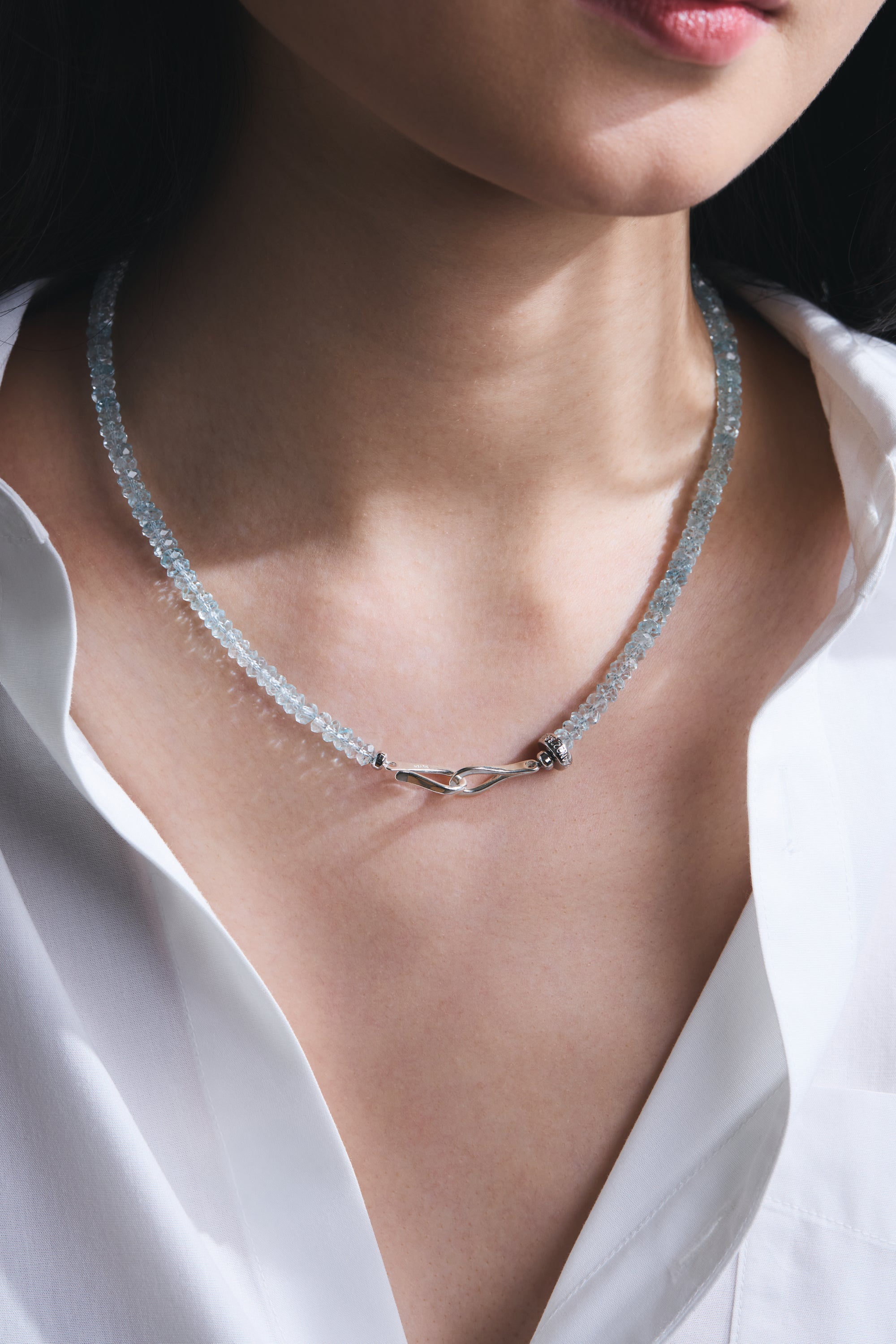 Aqua Mist Aquamarine Necklace