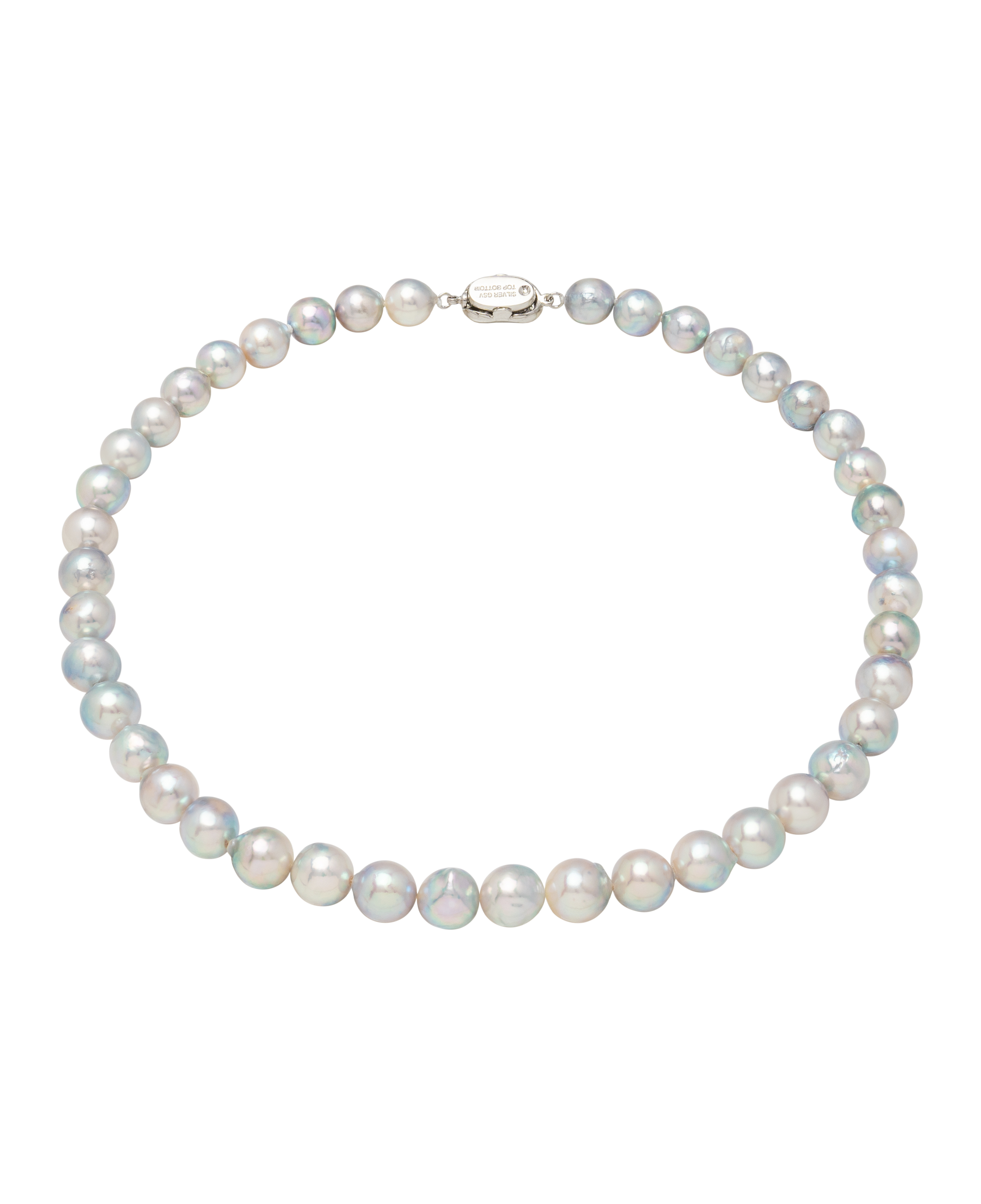 Natural Blue Akoya Pearl Necklace