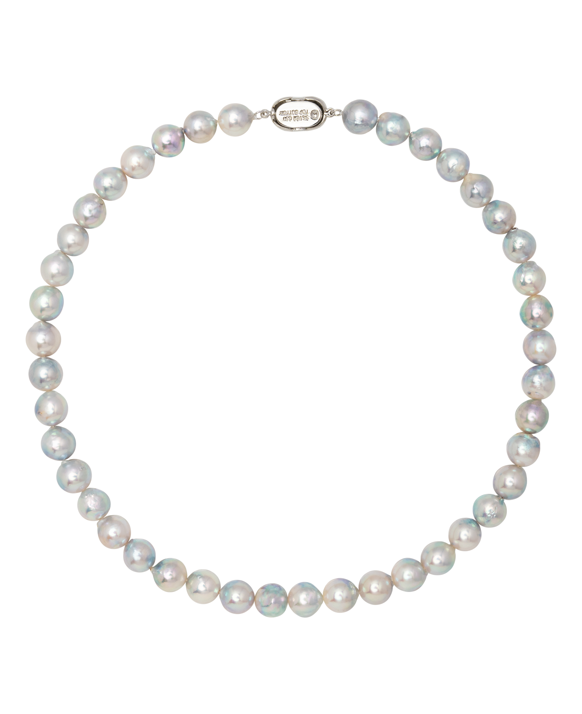 Natural Blue Akoya Pearl Necklace