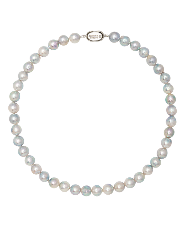 Natural Blue Akoya Pearl Necklace