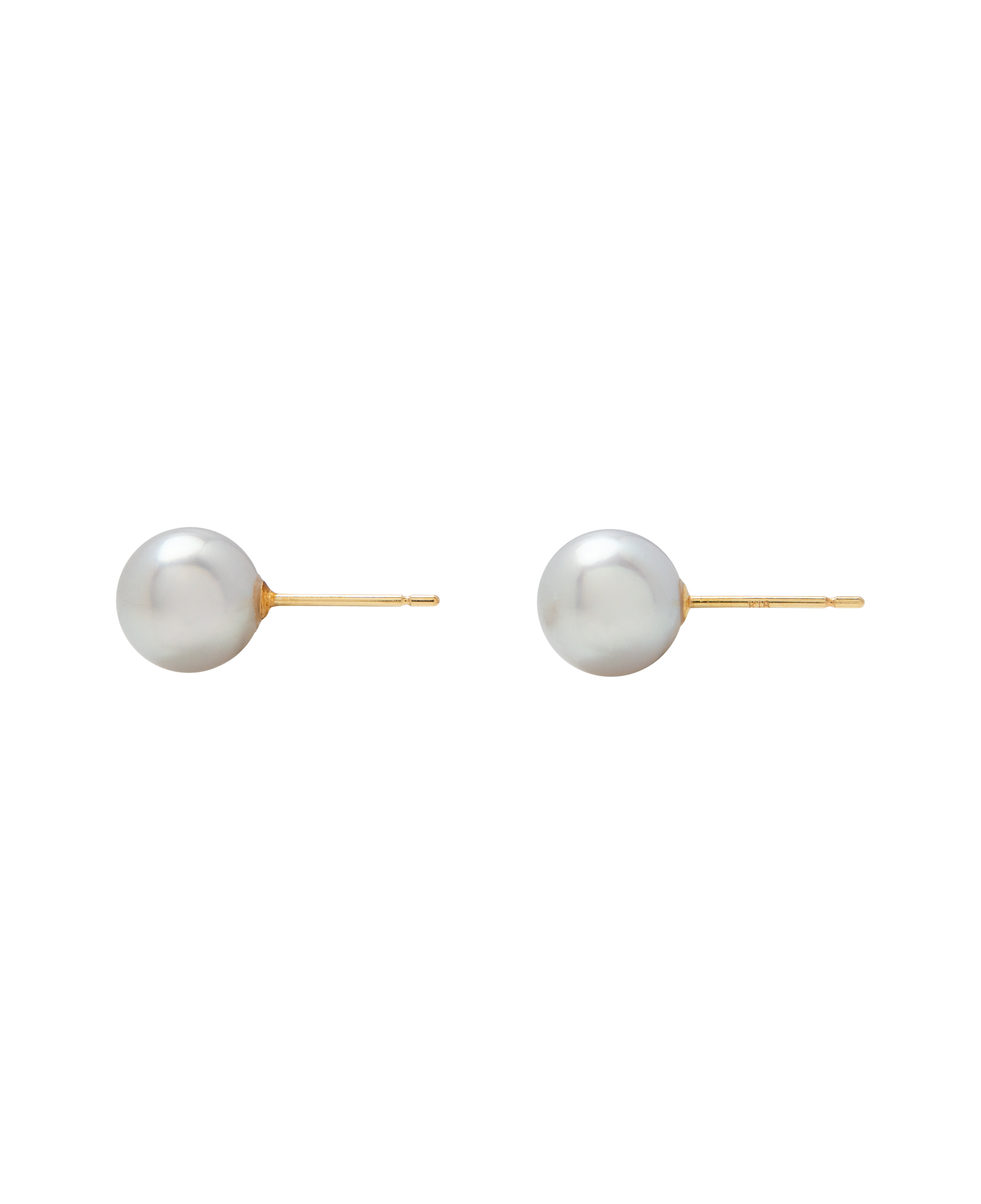 Akoya Pearl Natural Grey Ear Studs