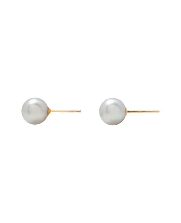 Akoya Pearl Natural Grey Ear Studs