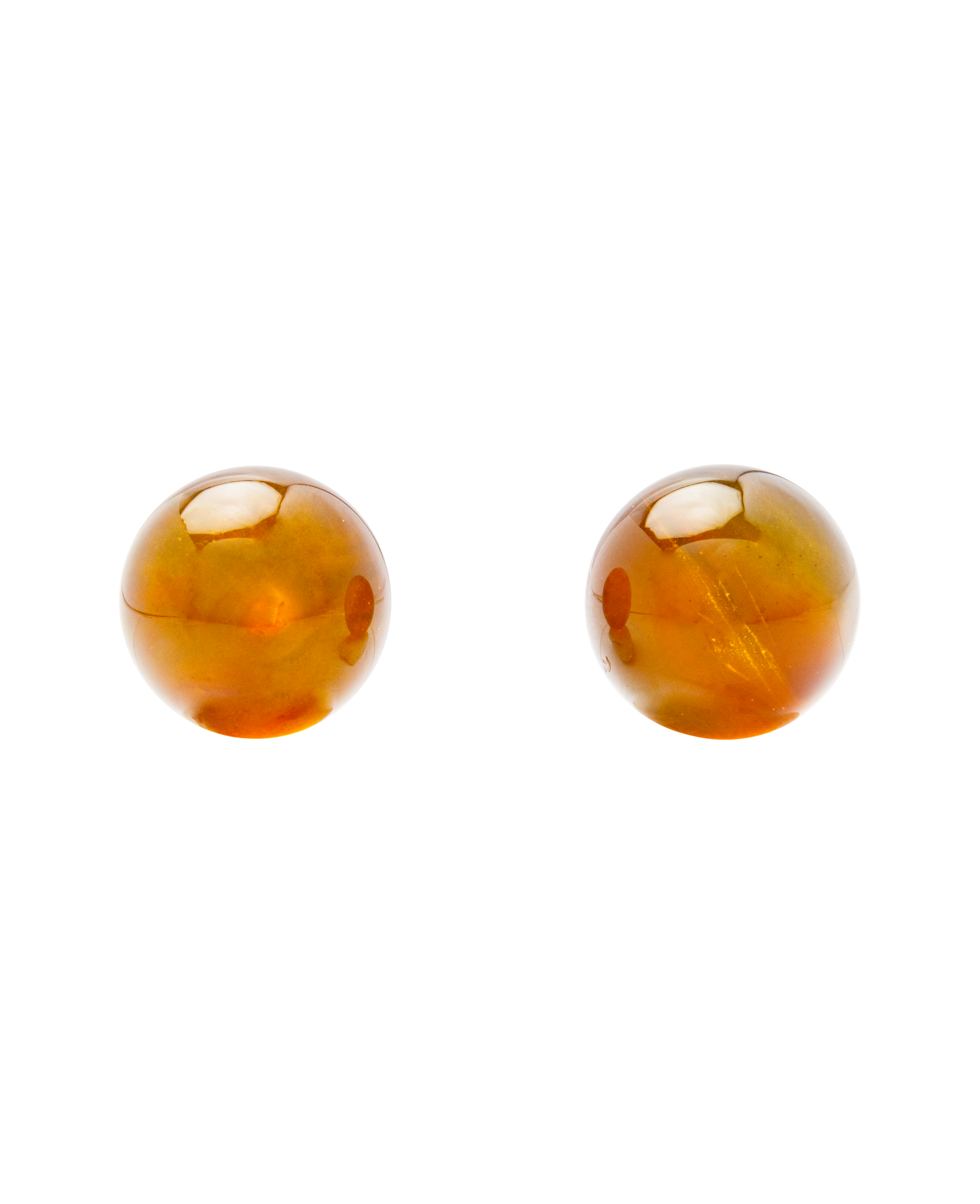 Burmese Amber Ear Studs