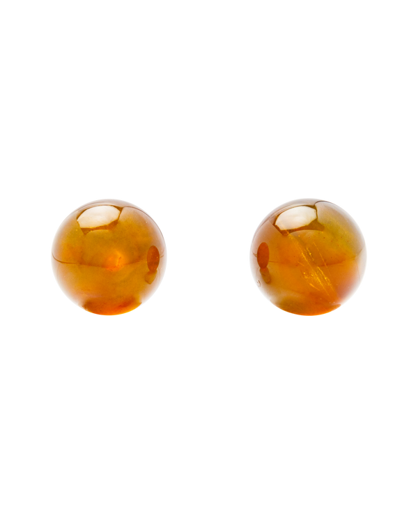 Burmese Amber Ear Studs