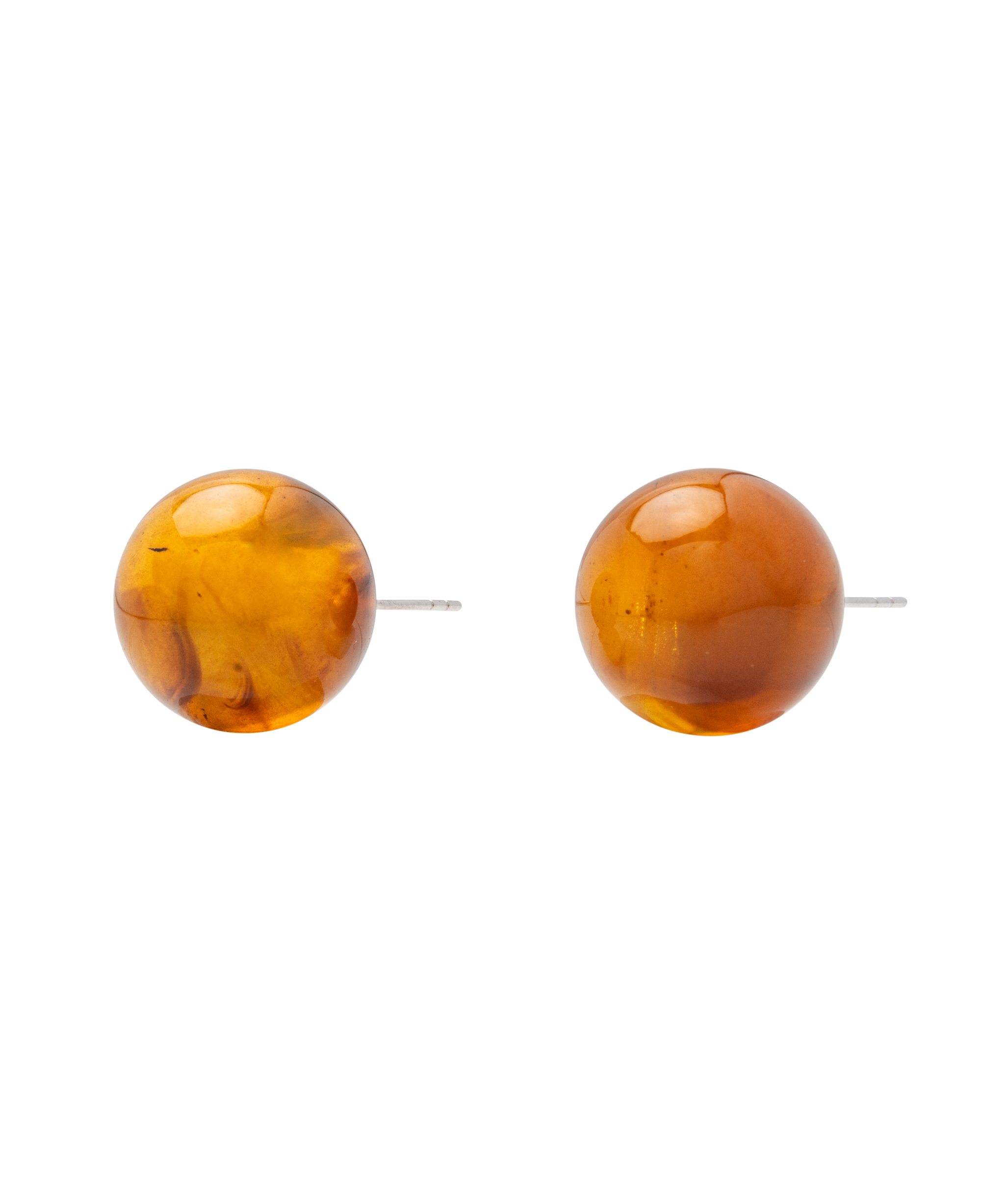 Burmese Amber Ear Studs