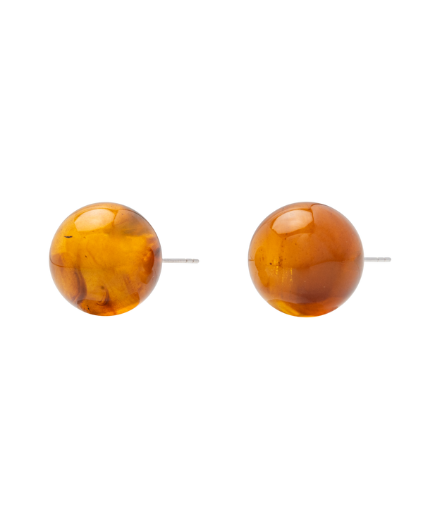 Burmese Amber Ear Studs