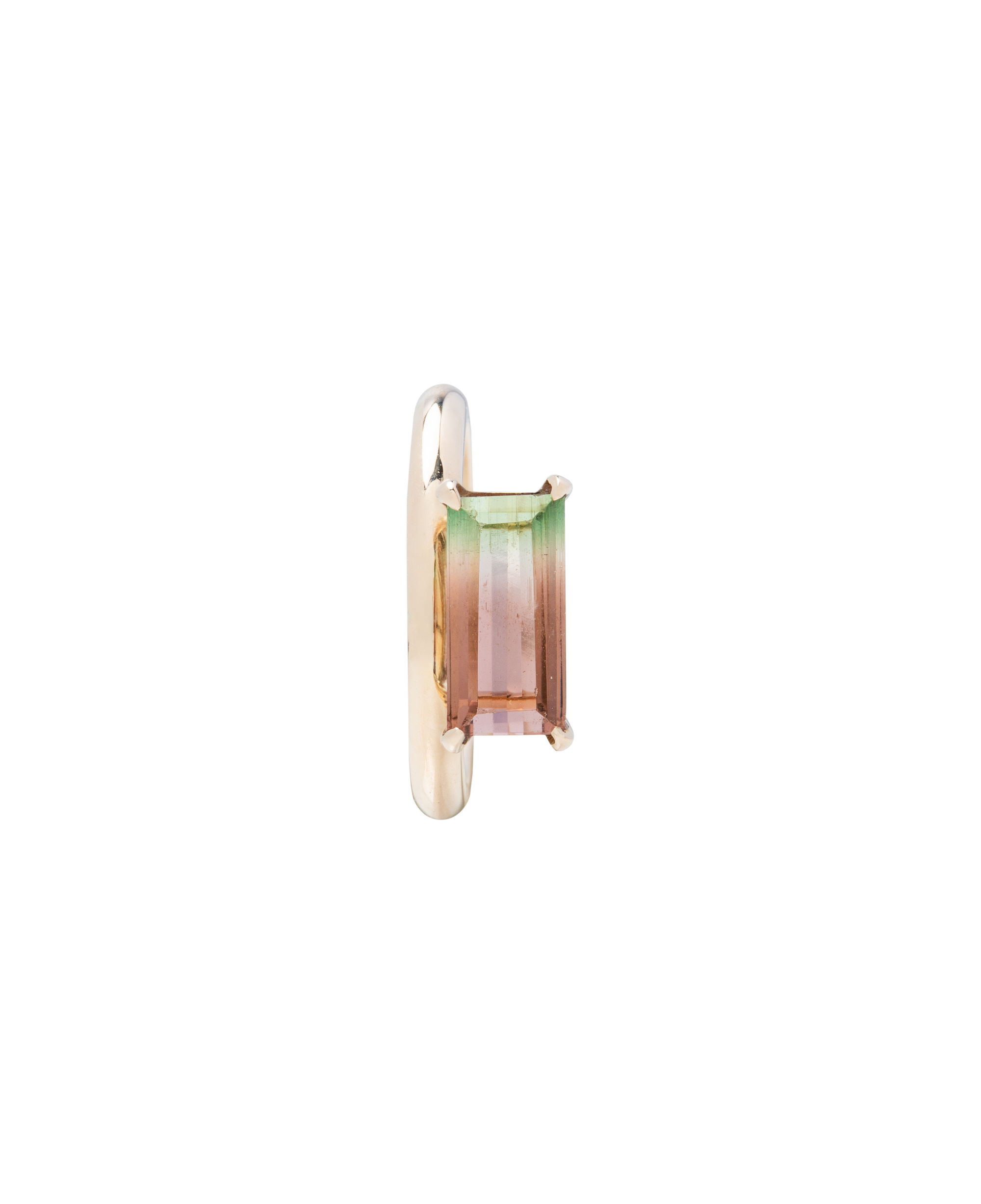 Bi-Color Tourmaline Floating Bar Ring