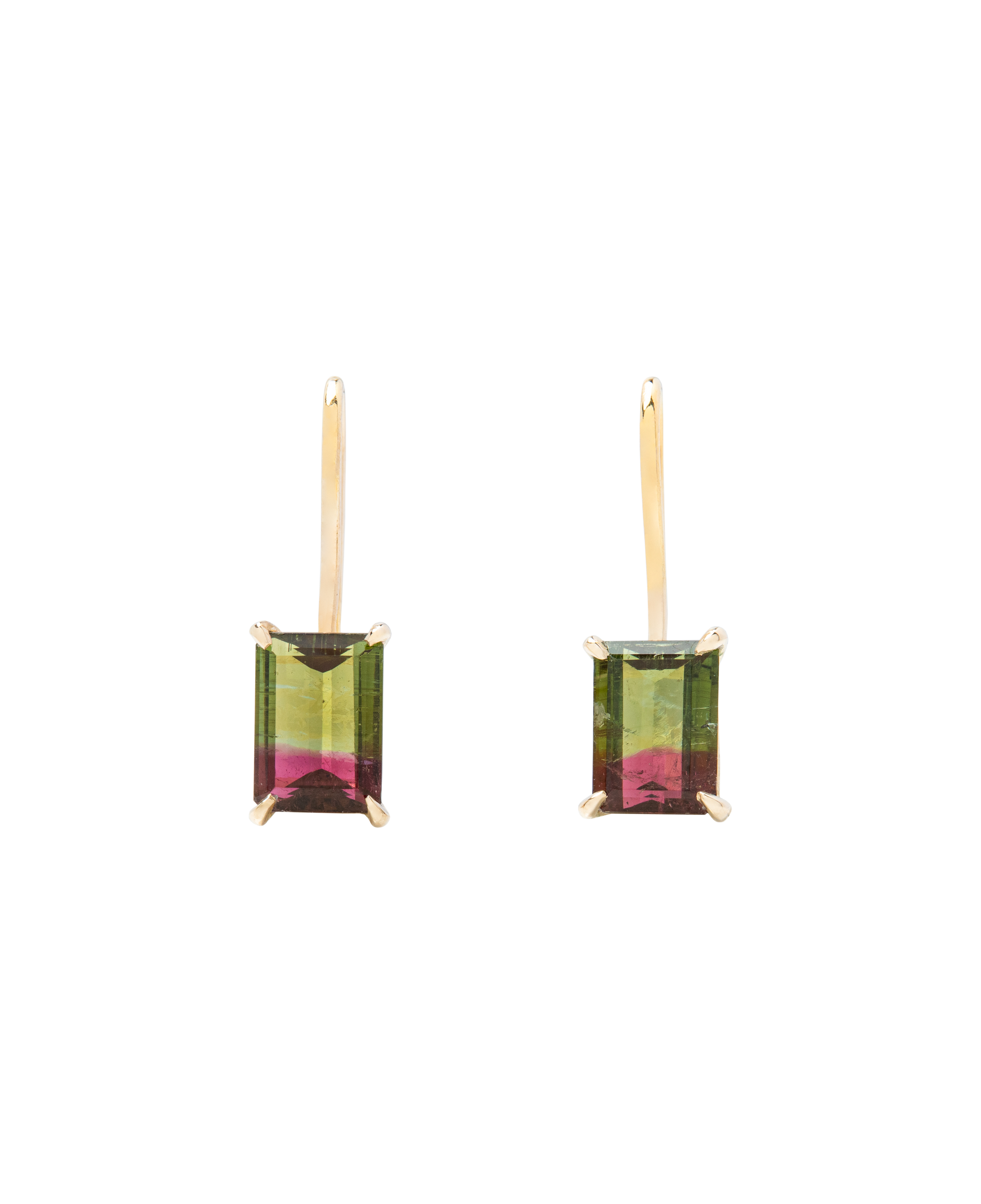 Bi-Color Tourmaline Ear Hook