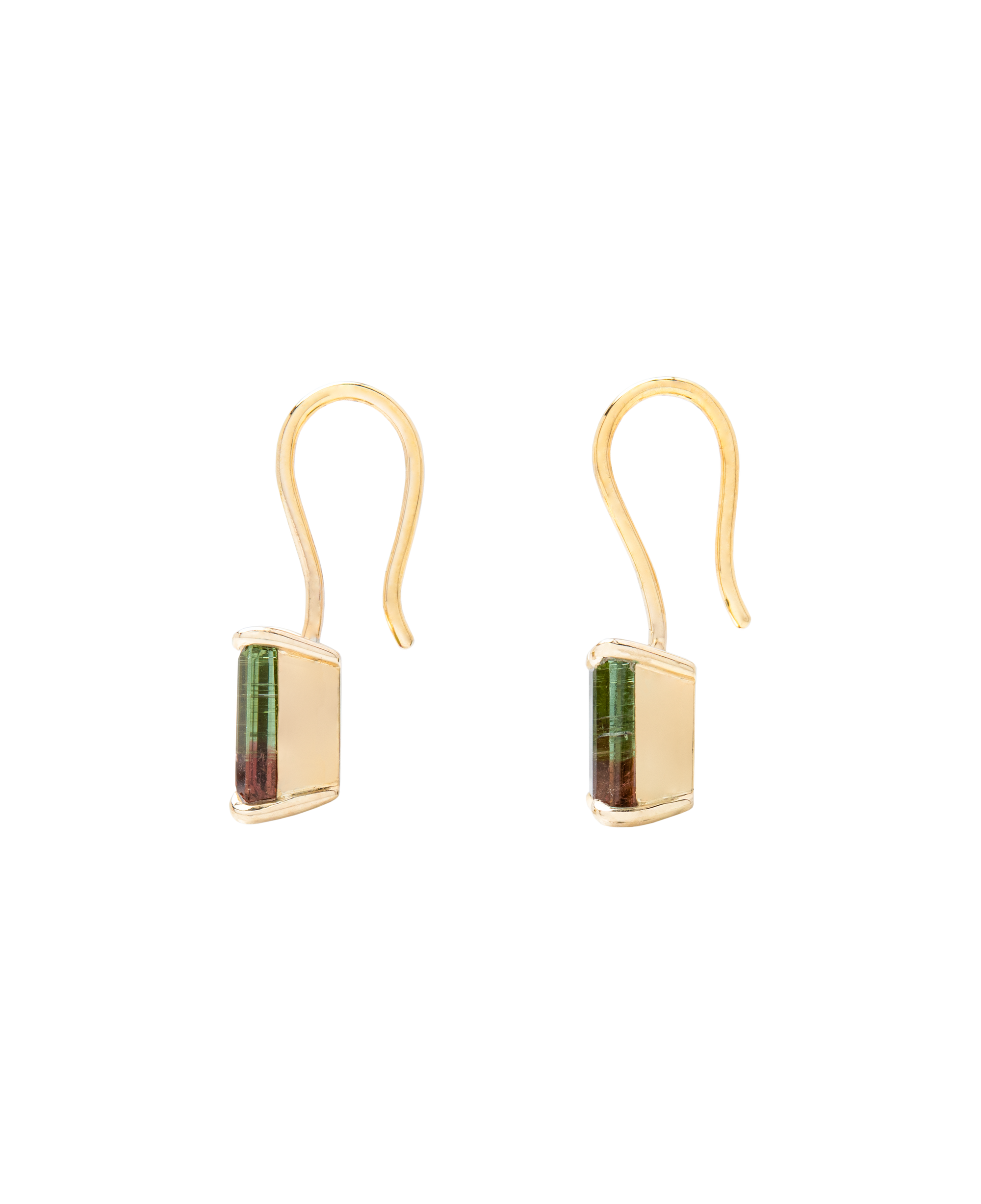 Bi-Color Tourmaline Ear Hook