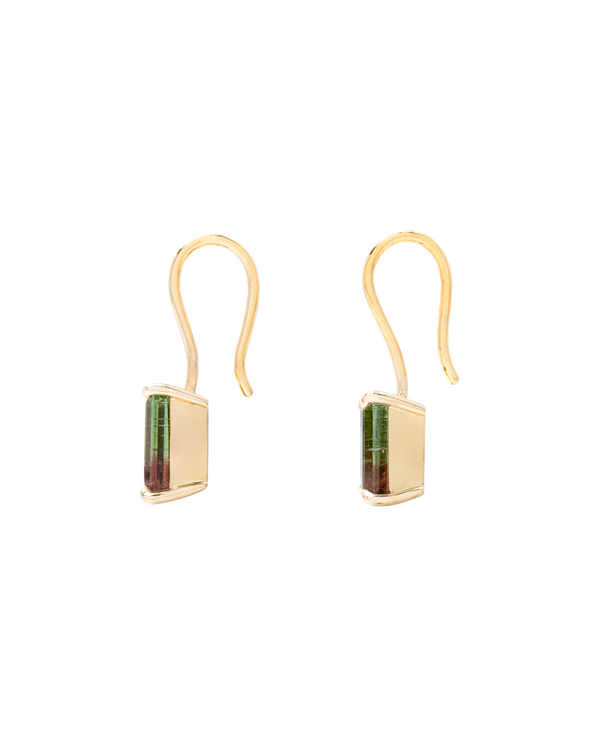 Bi-Color Tourmaline Ear Hook