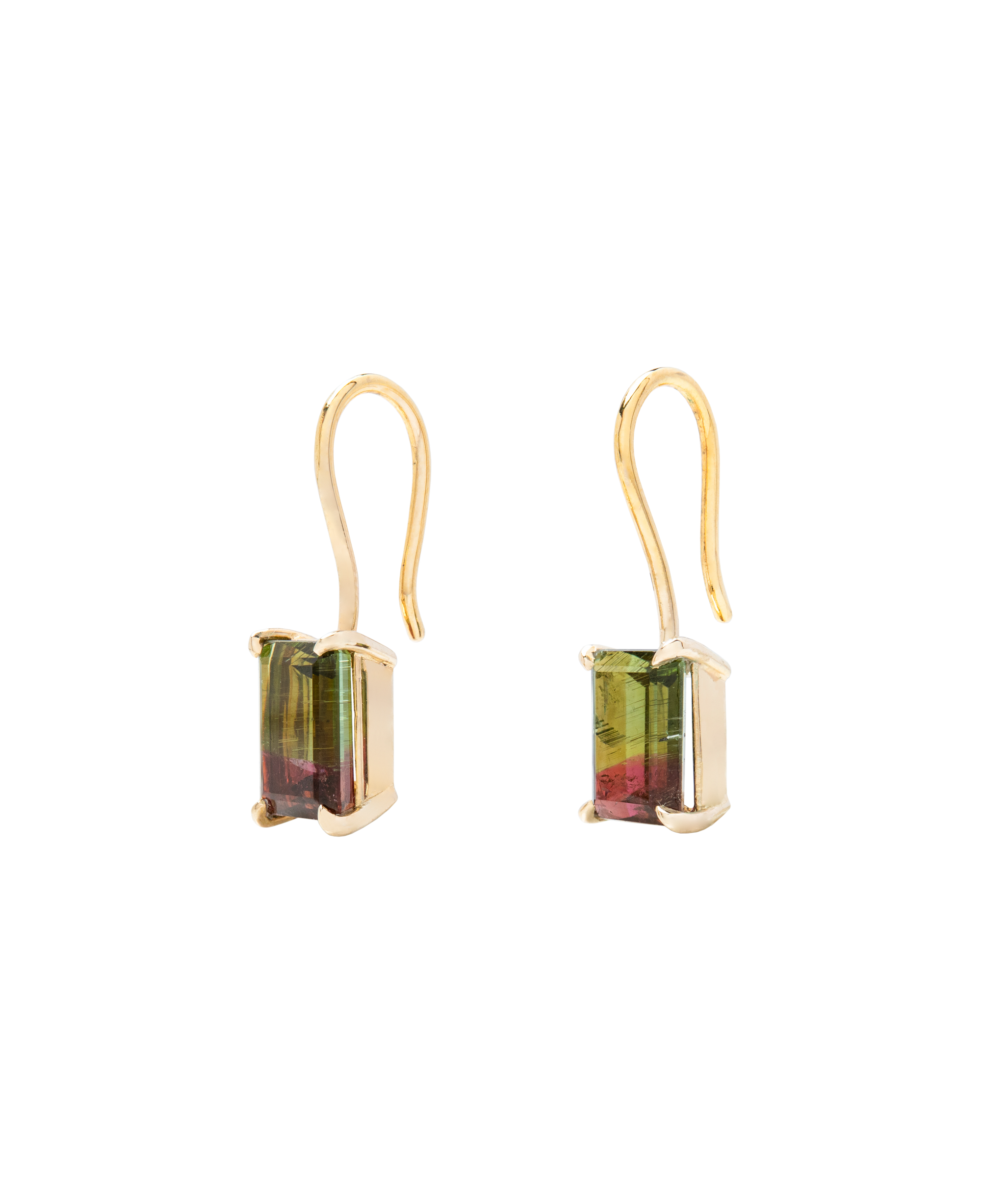 Bi-Color Tourmaline Ear Hook