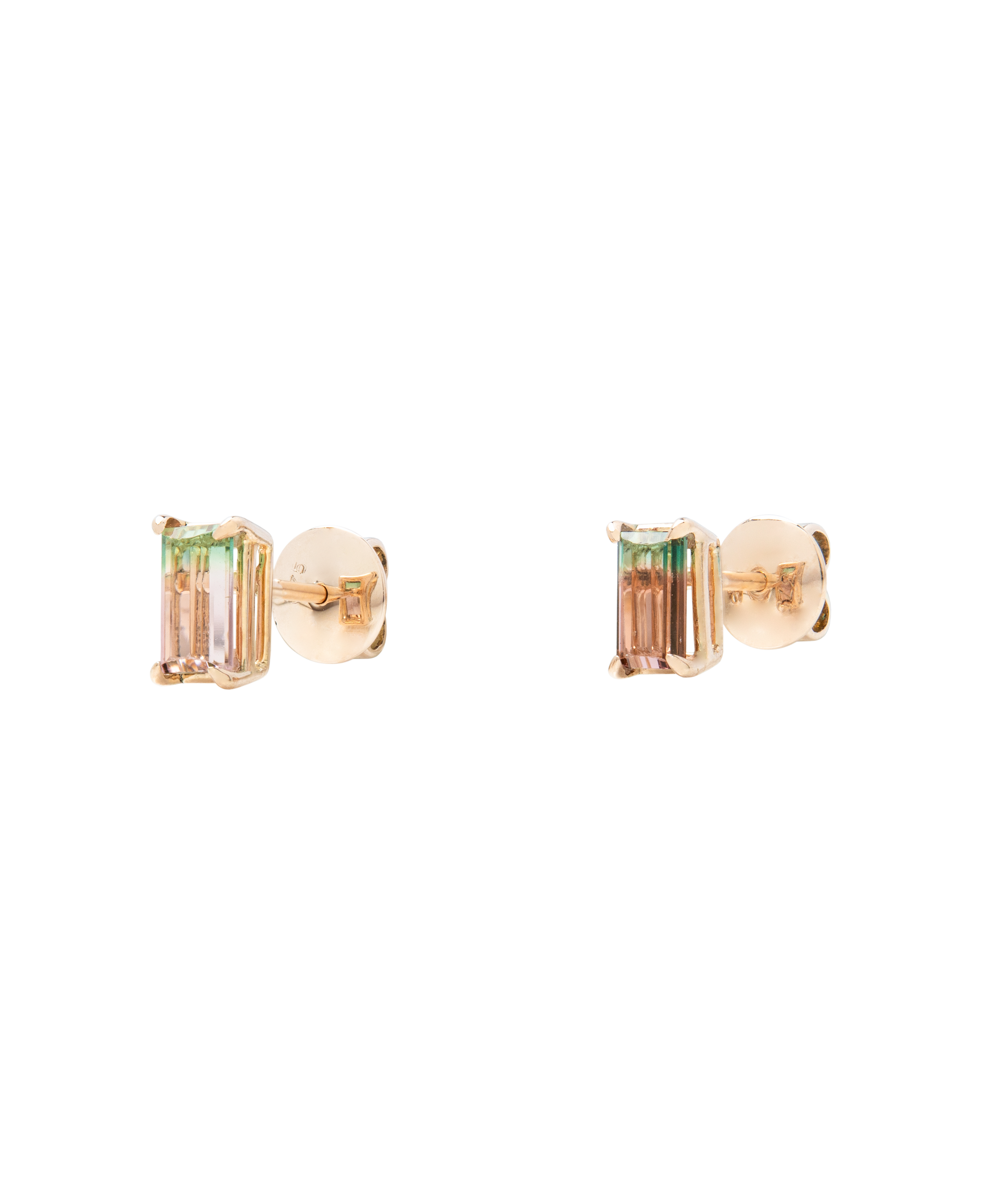 Bi-Colour Tourmaline Ear Studs