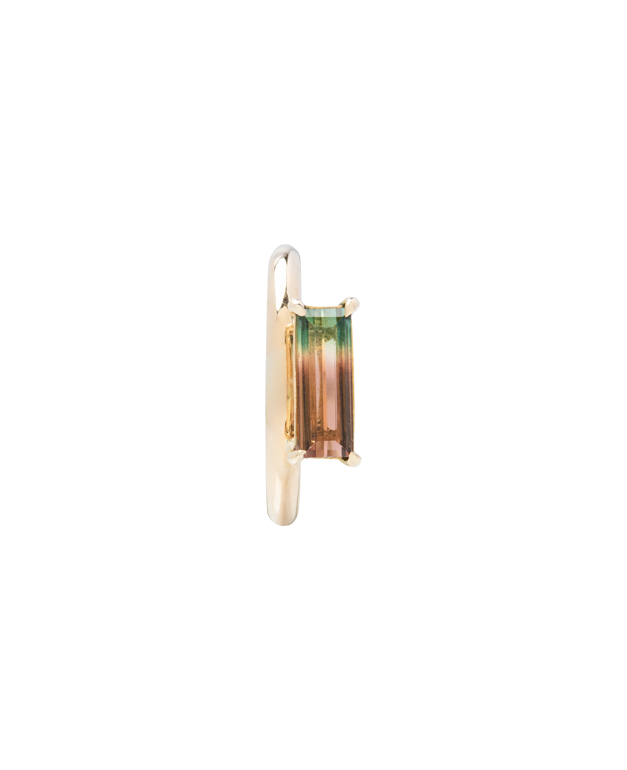 Bi-Color Tourmaline Floating Bar Ring