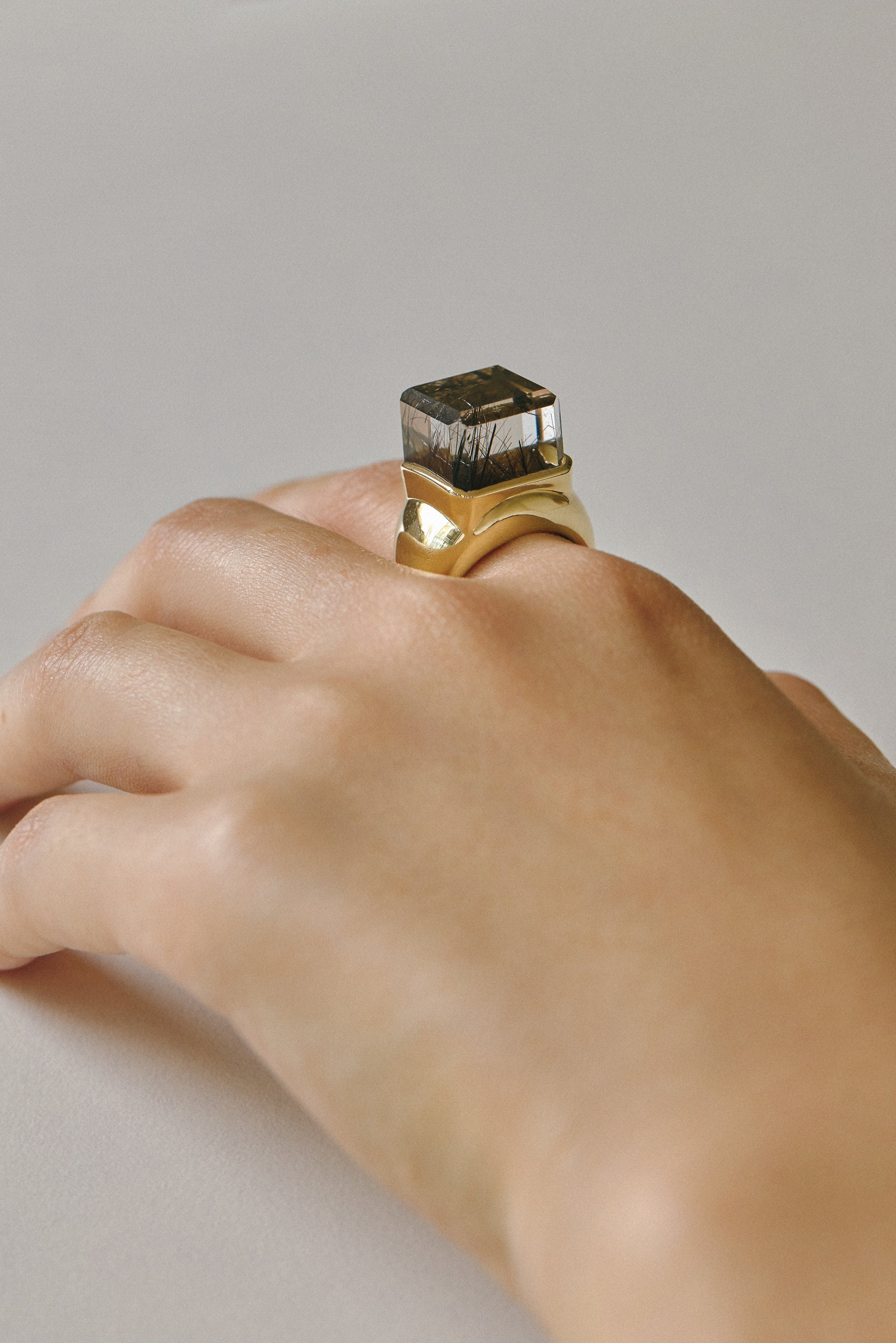 Ice Cube Black Rutiled Exclusive Ring