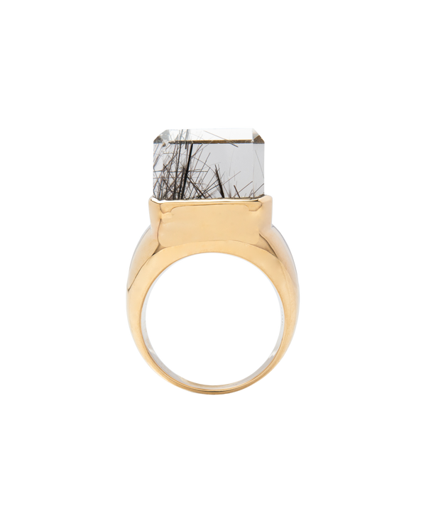 Ice Cube Black Rutiled Exclusive Ring