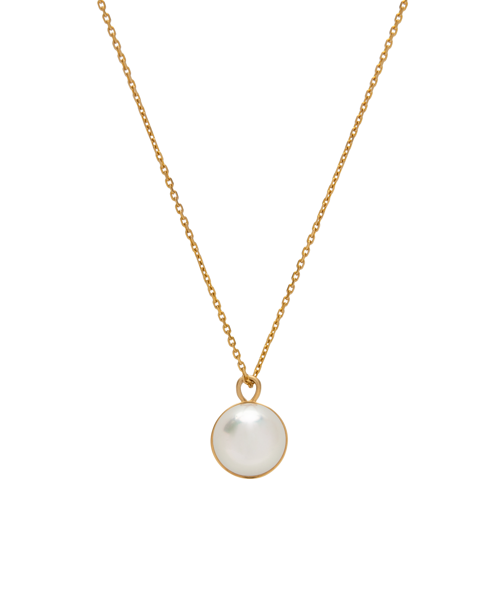Yukimoto Bullet Pearls necklace featuring minimalist bullet design