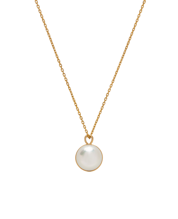 Yukimoto Bullet Pearls necklace featuring minimalist bullet design