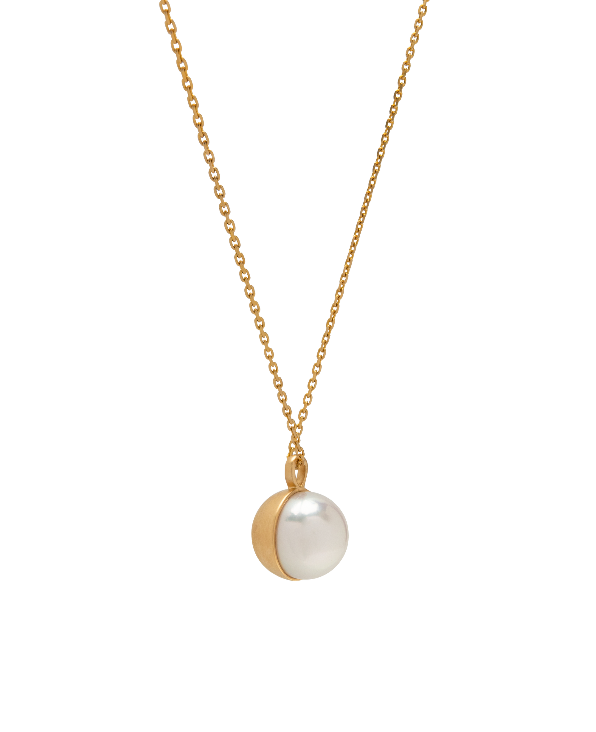 Yukimoto Bullet Pearls necklace featuring minimalist bullet design