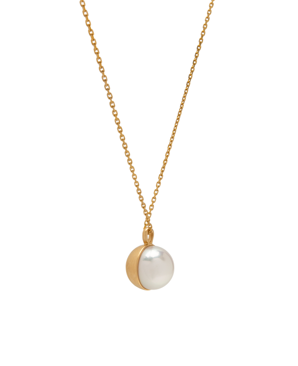 Yukimoto Bullet Pearls necklace featuring minimalist bullet design