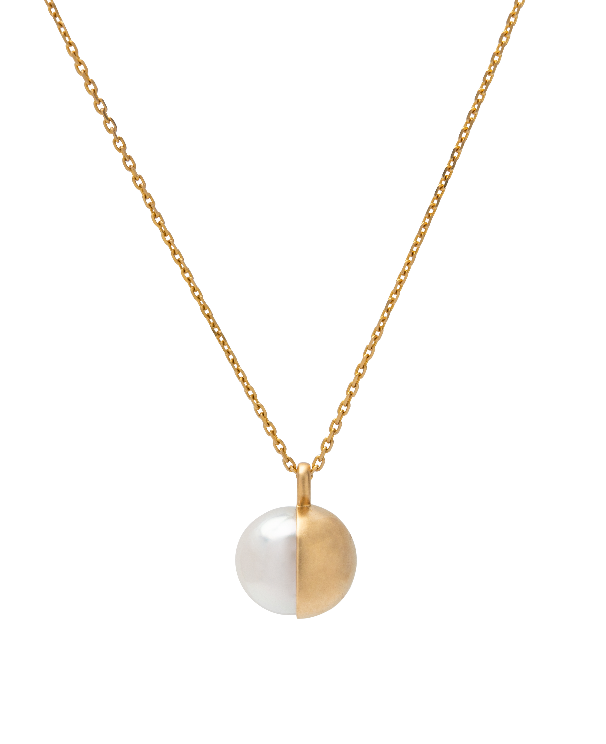 Yukimoto Bullet Pearls necklace featuring minimalist bullet design