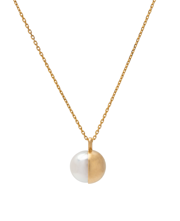 Yukimoto Bullet Pearls necklace featuring minimalist bullet design