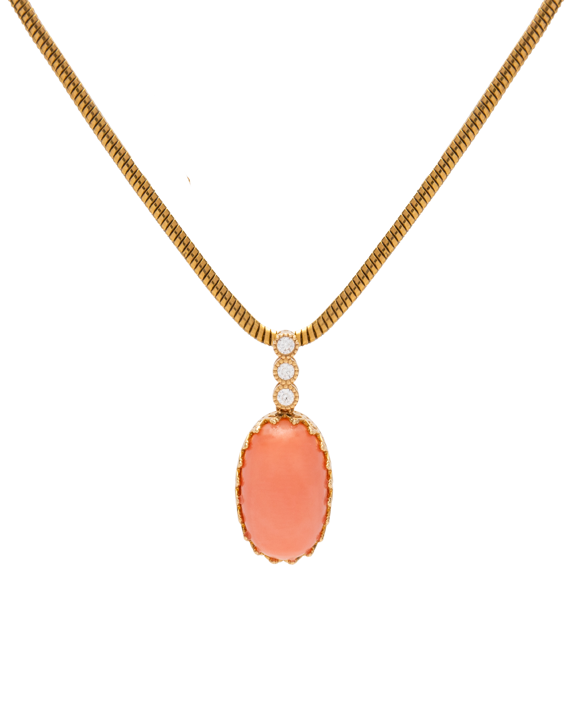 Momo Coral Pendant 18k