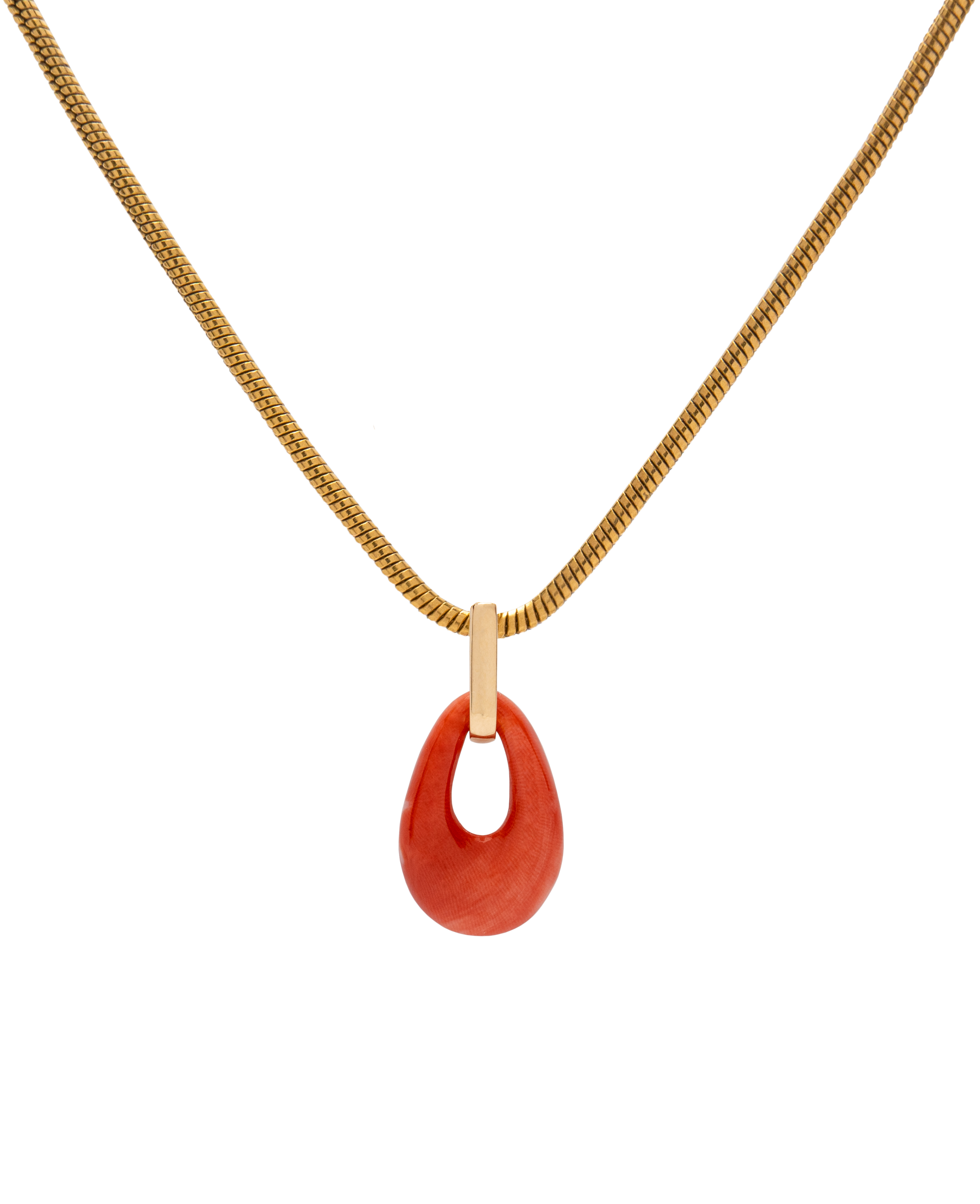 Momo Coral Tilly Pendant 18k