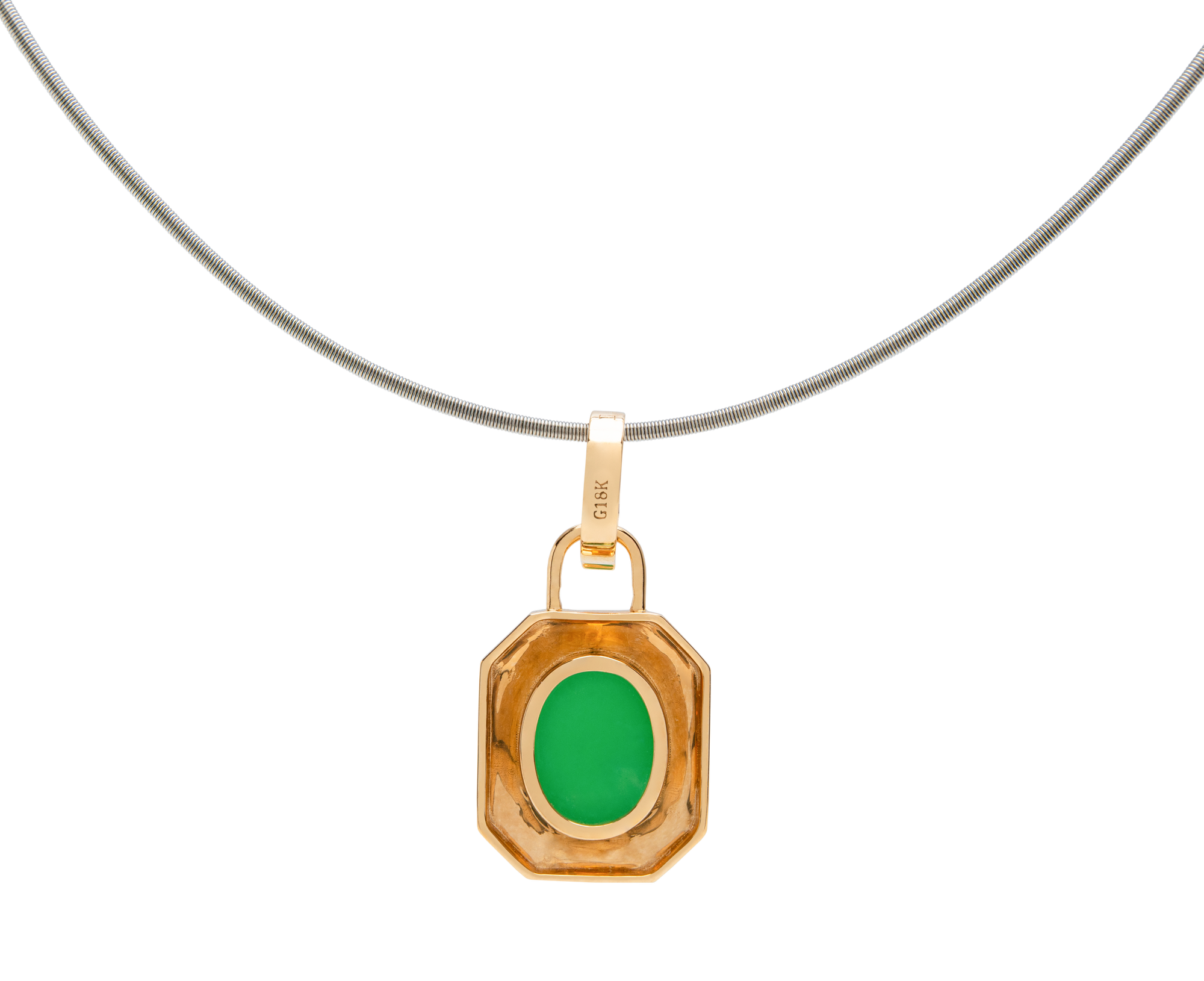 Chrysoprase Olive Pendant