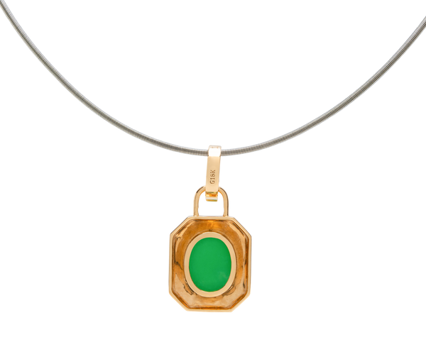 Chrysoprase Olive Pendant
