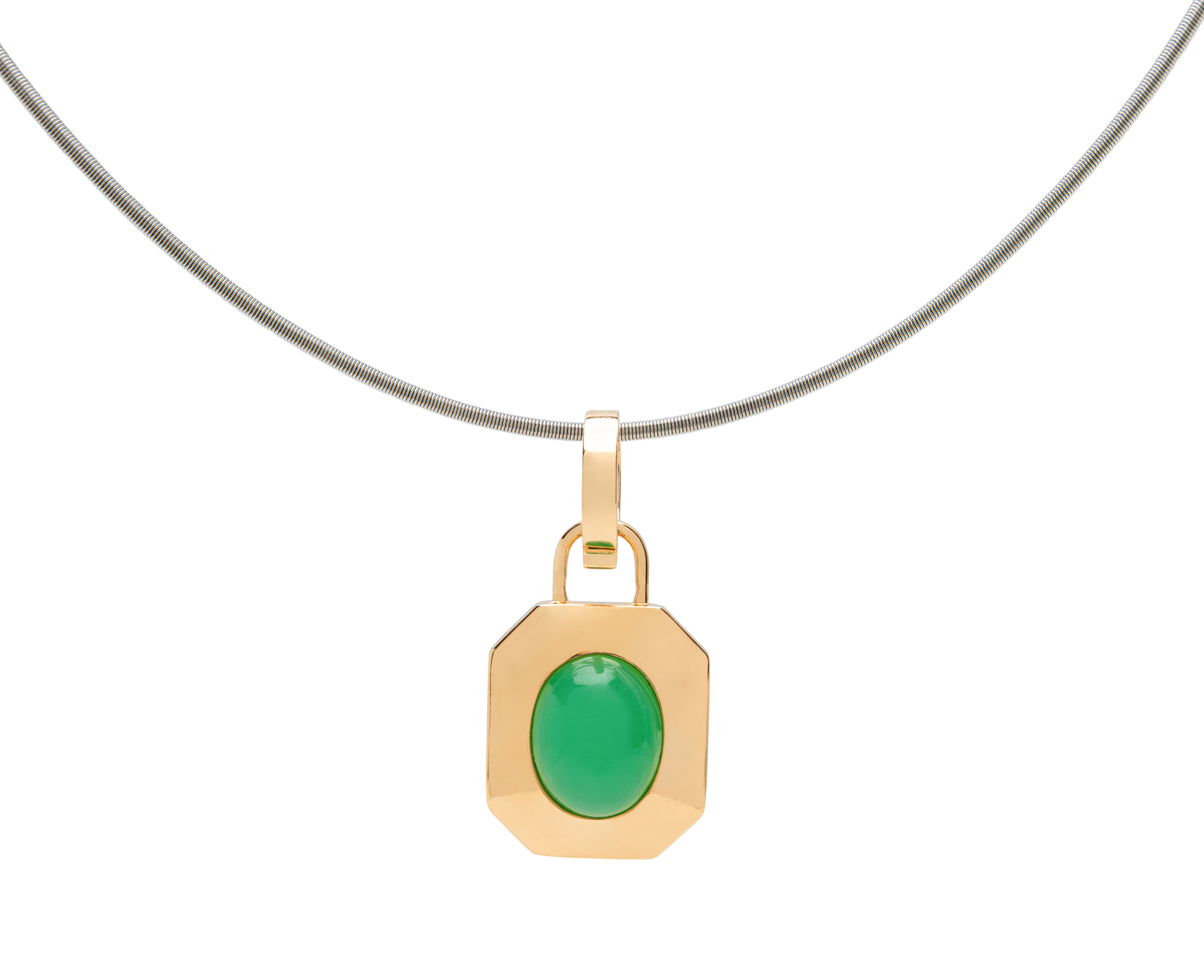 Chrysoprase Olive Pendant