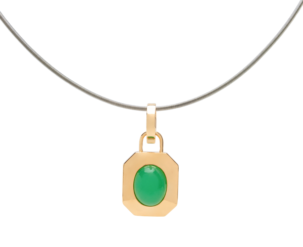 Chrysoprase Olive Pendant