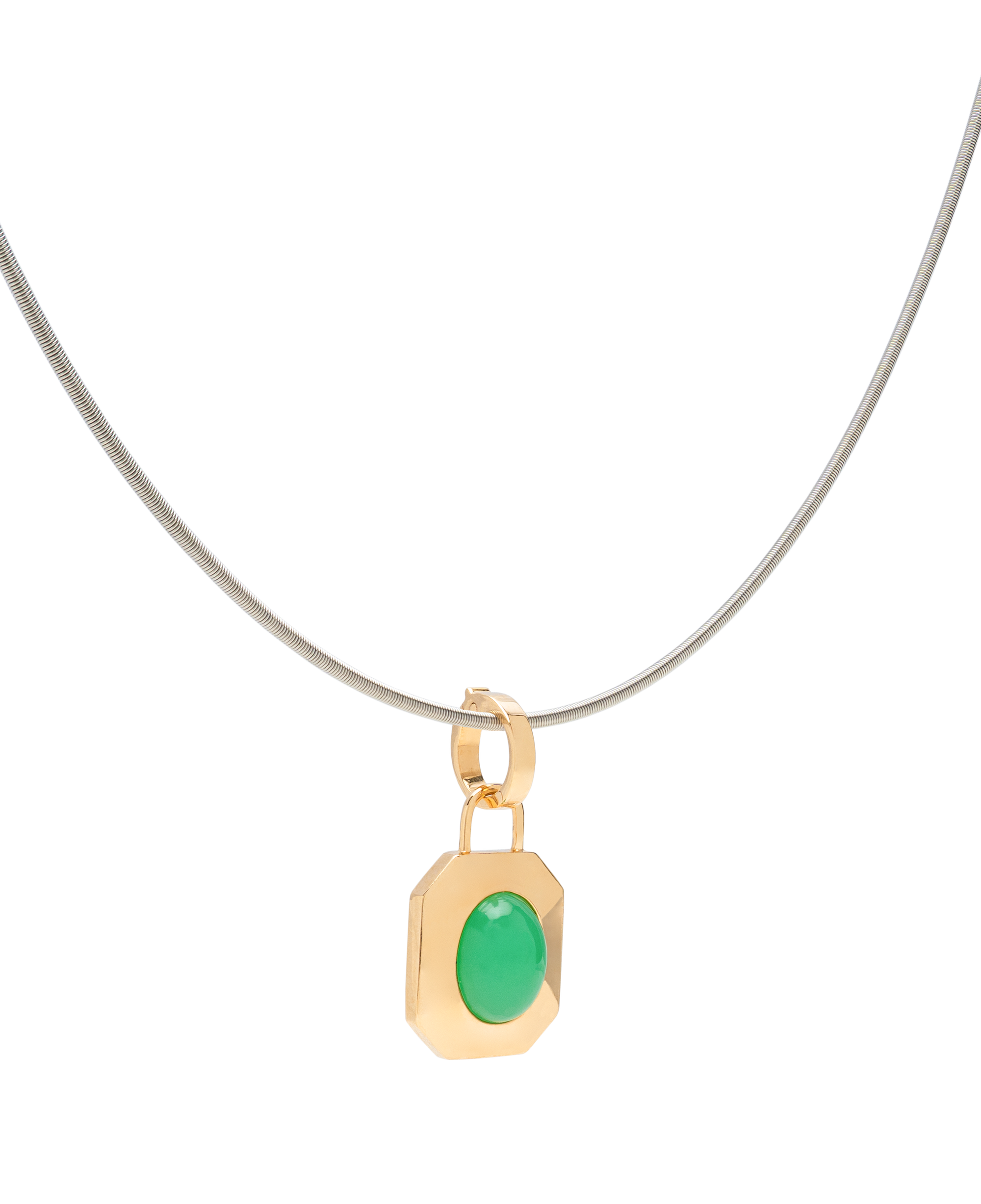 Chrysoprase Olive Pendant