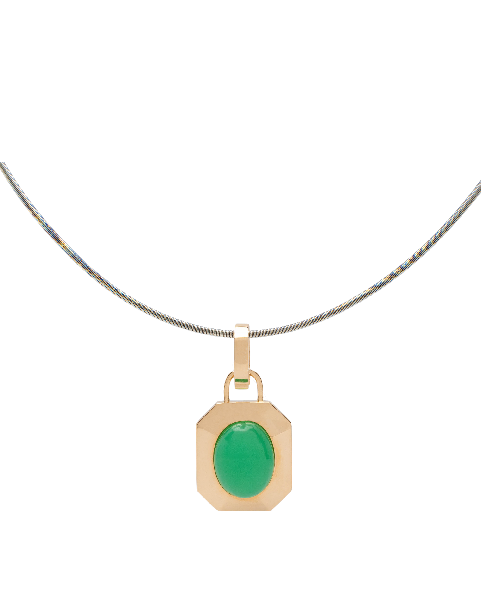 Chrysoprase Olive Pendant