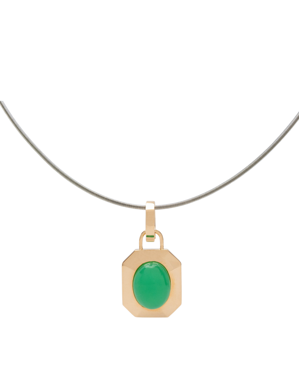Chrysoprase Olive Pendant